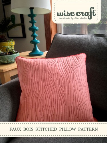 Faux Bois Stitched Pillow Class with Wise Craft